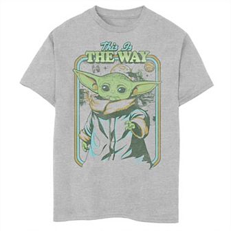 Boys 8-20 Star Wars: The Mandalorian The Child aka Baby Yoda Hand Out Border The Way Graphic Tee