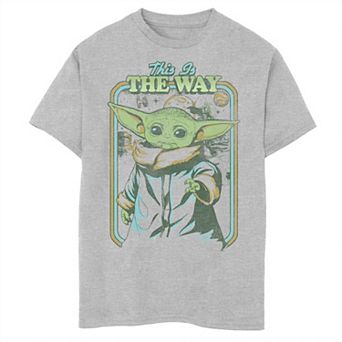 Boys 8-20 Star Wars: The Mandalorian The Child aka Baby Yoda Hand Out Border The Way Graphic Tee