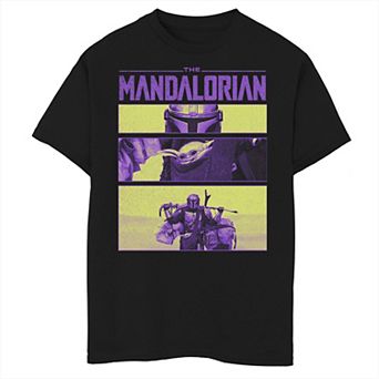 Boys 8-20 Star Wars: The Mandalorian & The Child aka Baby Yoda Multicolor Frames Graphic Tee