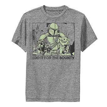 Boys 8-20 Star Wars: The Mandalorian Did It For The Bounty Text Performance Graphic Tee