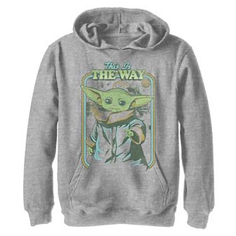 Boys 8-20 Star Wars: The Mandalorian The Child aka Baby Yoda Hand Out Border The Way Graphic Hoodie