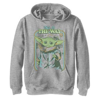 Boys 8-20 Star Wars: The Mandalorian The Child aka Baby Yoda Hand Out Border The Way Graphic Hoodie