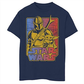 Boys 8-20 Star Wars: The Mandalorian & The Child aka Baby Yoda Leading The Way Graphic Tee