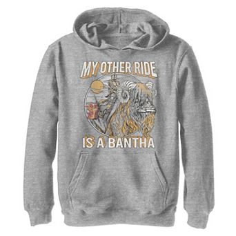 Boys 8-20 Star Wars: The Mandalorian & The Child aka Baby Yoda My Other Ride Bantha Graphic Hoodie