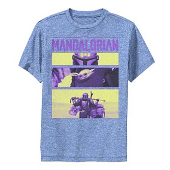 Boys 8-20 Star Wars: The Mandalorian & The Child aka Baby Yoda Multicolor Frames Performance Graphic Tee