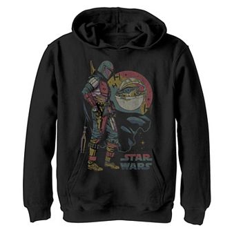 Boys 8-20 Star Wars The Mandalorian Dark Portrait Graphic Hoodie