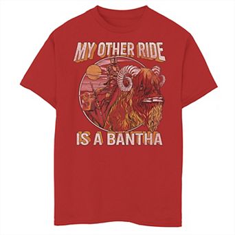 Boys 8-20 Star Wars: The Mandalorian & The Child aka Baby Yoda My Other Ride Bantha Graphic Tee