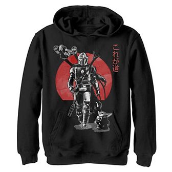 Boys 8-20 Star Wars: The Mandalorian Sumi Ink Portrait Graphic Hoodie
