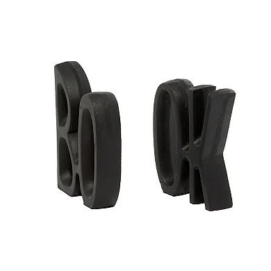 Stella & Eve Black Aluminum Bookends 2-piece Set