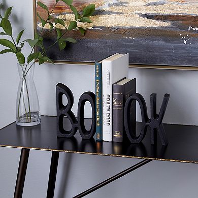 Stella & Eve Black Aluminum Bookends 2-piece Set