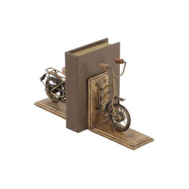 Stella & Eve Vintage Wood Bicycle Bookends 2-piece Set