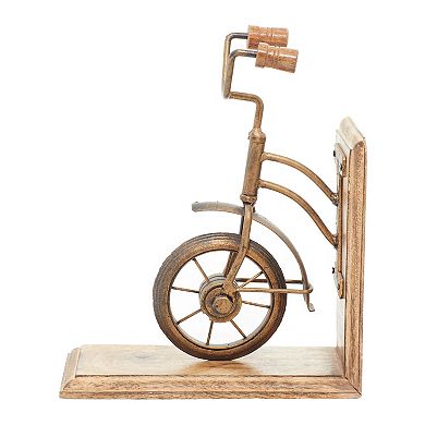 Stella & Eve Vintage Wood Bicycle Bookends 2-piece Set