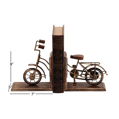 Stella & Eve Vintage Wood Bicycle Bookends 2-piece Set
