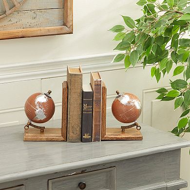 Stella & Eve Glass Globe Bookends 2-piece Set