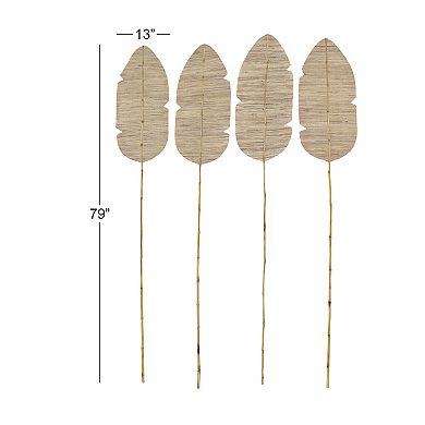 Stella & Eve Natural Palm Floor Décor 4-piece Set