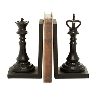 Stella & Eve King & Queen Chess Piece Bookends 2 pc Set