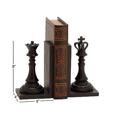 Stella & Eve King & Queen Chess Piece Bookends 2-piece Set