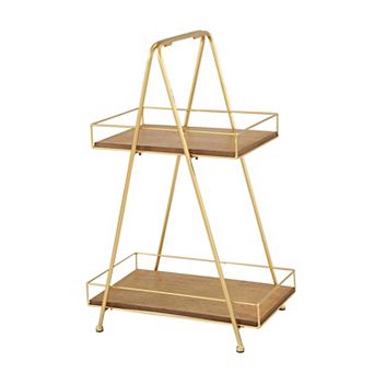 Stella & Eve Brown Wood 2 tier d Server