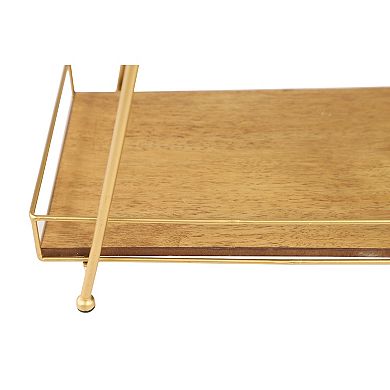 Stella & Eve Brown Wood 2-Tiered Server