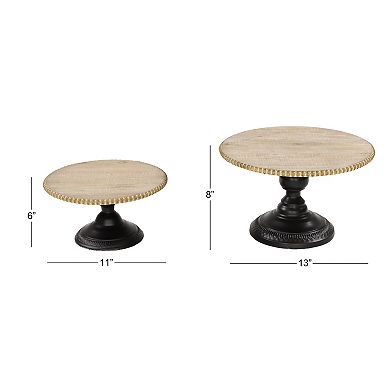 Stella & Eve Wood 2-pc. Cake Stand