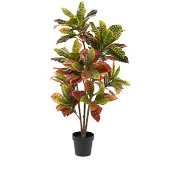 Stella & Eve Artificial Croton Plant Floor Decor
