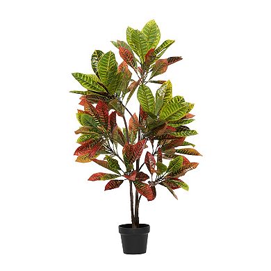 Stella & Eve Artificial Croton Plant Floor Decor