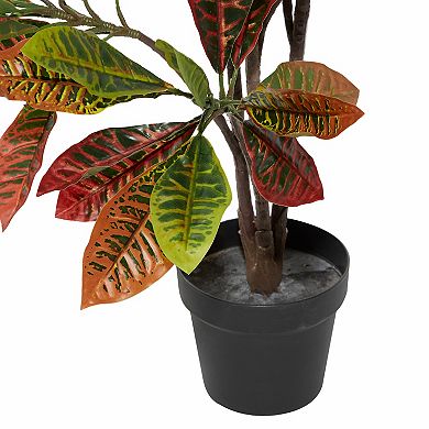Stella & Eve Artificial Croton Plant Floor Decor