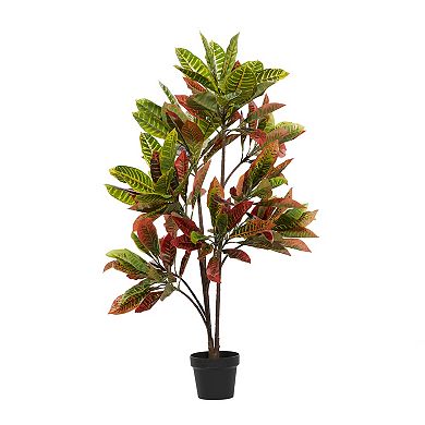 Stella & Eve Artificial Croton Plant Floor Decor