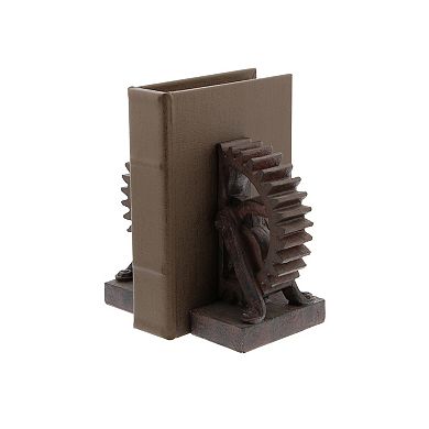 Stella & Eve Polystone Industrial Gear Bookends 2-piece Set