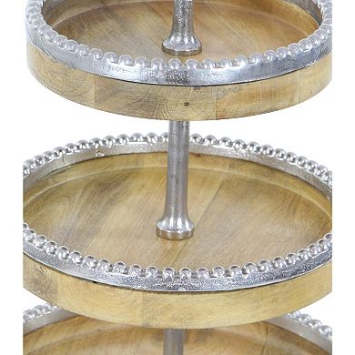 Stella & Eve Mango Wood Tiered Server