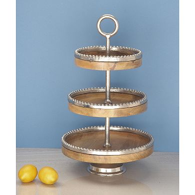 Stella & Eve Mango Wood Tiered Server