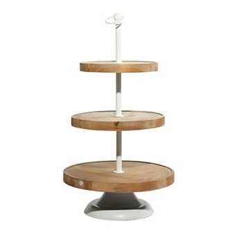Stella & Eve Brown Wood 3 tier d Server