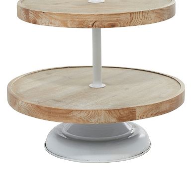 Stella & Eve Brown Wood 3-Tiered Server