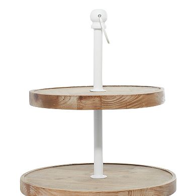 Stella & Eve Brown Wood 3-Tiered Server