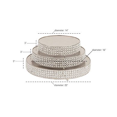 Stella & Eve Bedazzled Iron 3-pc. Cake Stand