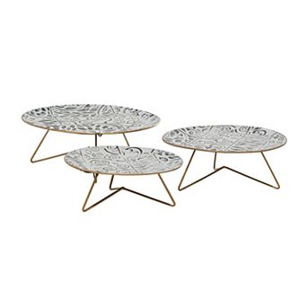 Stella & Eve Iron Geometric & Gold 3 pc Cake Stand