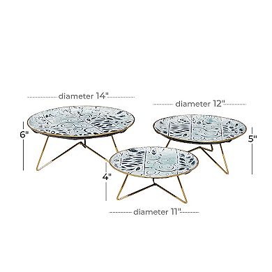 Stella & Eve Iron Geometric & Gold 3-pc. Cake Stand