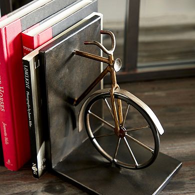 Stella & Eve Metal Vintage Bicycle Bookends 2-piece Set