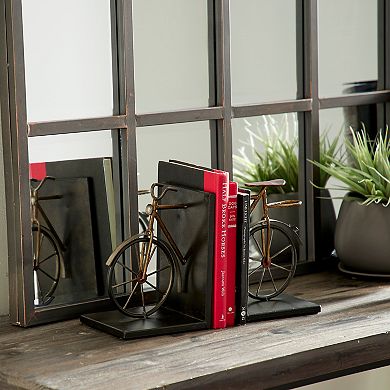Stella & Eve Metal Vintage Bicycle Bookends 2-piece Set