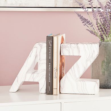Stella & Eve A to Z Bookends 2-piece Set