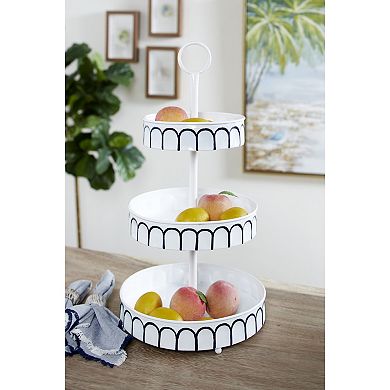 Stella & Eve White Metal Tiered Server