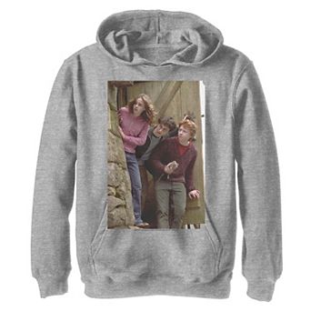 Boys 8-20 Harry Potter Sneaking Around Group Shot Poster Graphic Fleece Hoodie