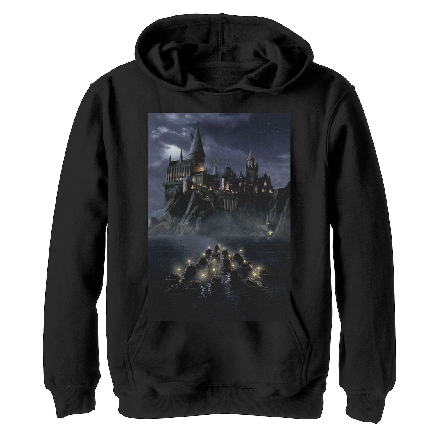 Image for Harry Potter Boys 8-20 Hogwarts Boats Poster Graphic Fleece Hoodie at Kohl's.