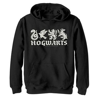 Boys 4-20 Harry Potter Hogwarts House Icons Line Up Graphic Fleece Hoodie