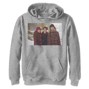 Boys 8-20 Harry Potter Hermione Ron & Harry Snow Portrait Graphic Fleece Hoodie