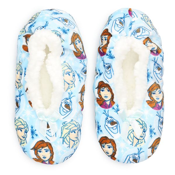 Details about   Disney Frozen 2 Elsa Girls Fuzzy Babba Slipper Socks Size S/M 8-13 Gripper 