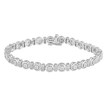 Royal Aura Sterling Silver 3/4 Carat T.W. Diamond Bracelet