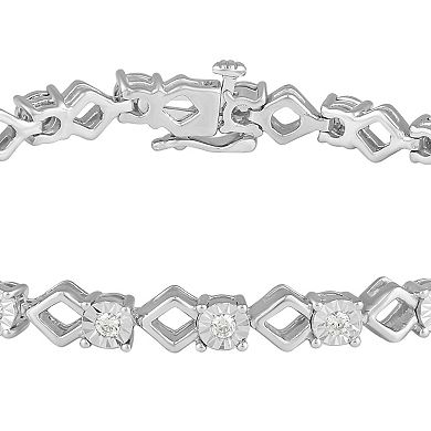 Sterling Silver 1/2 Carat T.W. Diamond Bracelet