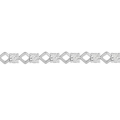 Sterling Silver 1/2 Carat T.W. Diamond Bracelet
