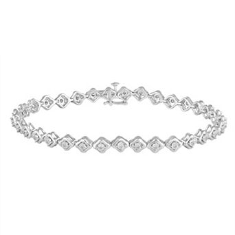Royal Aura Sterling Silver 1/2 Carat T.W. Diamond Bracelet